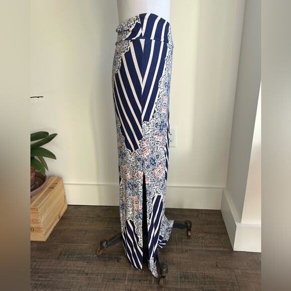 ANTHROPOLOGIE MAEVE VERANDA STRIPED FLORAL MAXI SKIRT SIZE SMALL - Picture 3 of 8